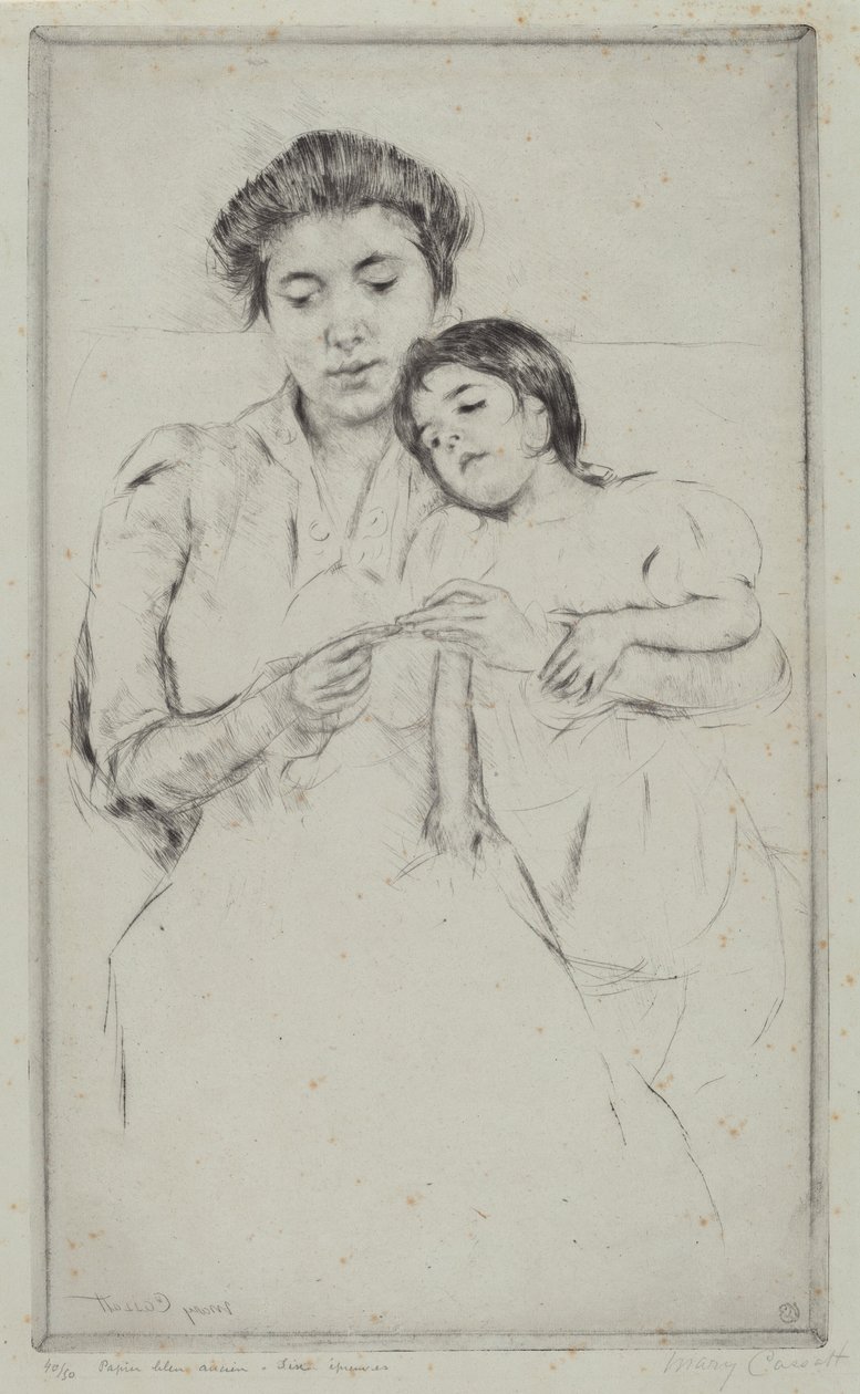 La Leçon de Crochet - Mary Cassatt