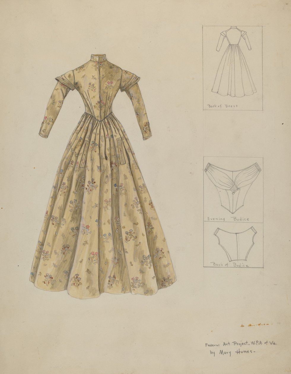 Robe, vers 1937 - Mary E Humes