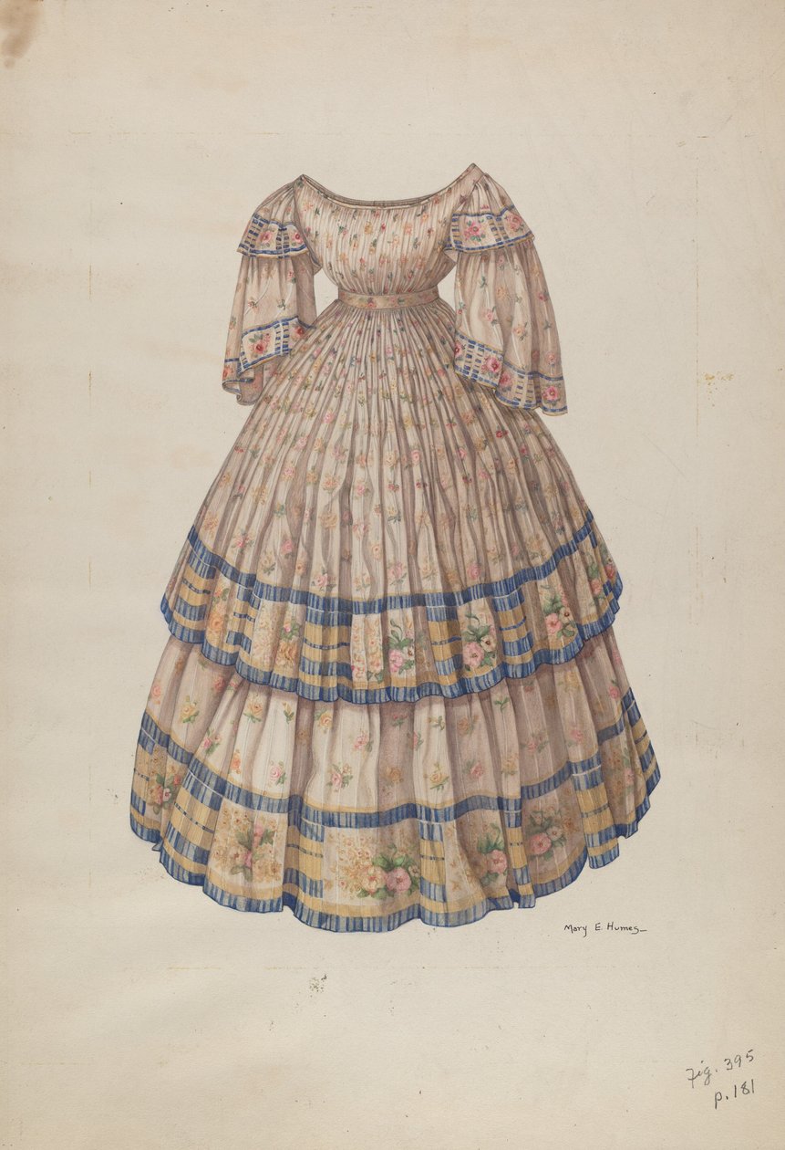 Robe avec jupon cerceau - Mary E. Humes