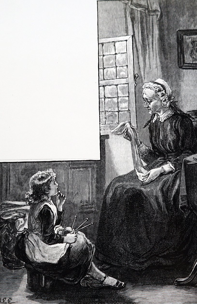 Une grand-mère examinant les efforts de l