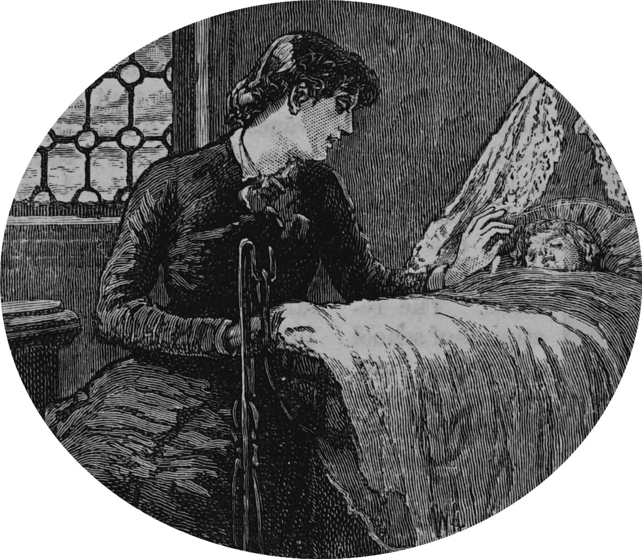 Une mère vérifiant son enfant endormi - Mary Ellen Edwards