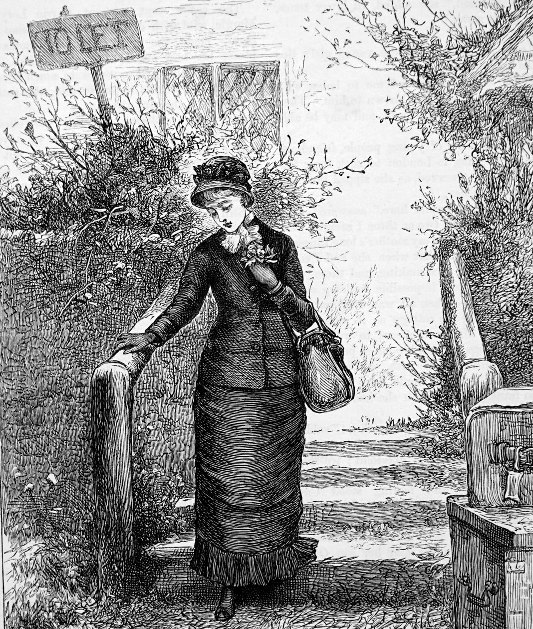 Une femme regardant une maison à louer - Mary Ellen Edwards