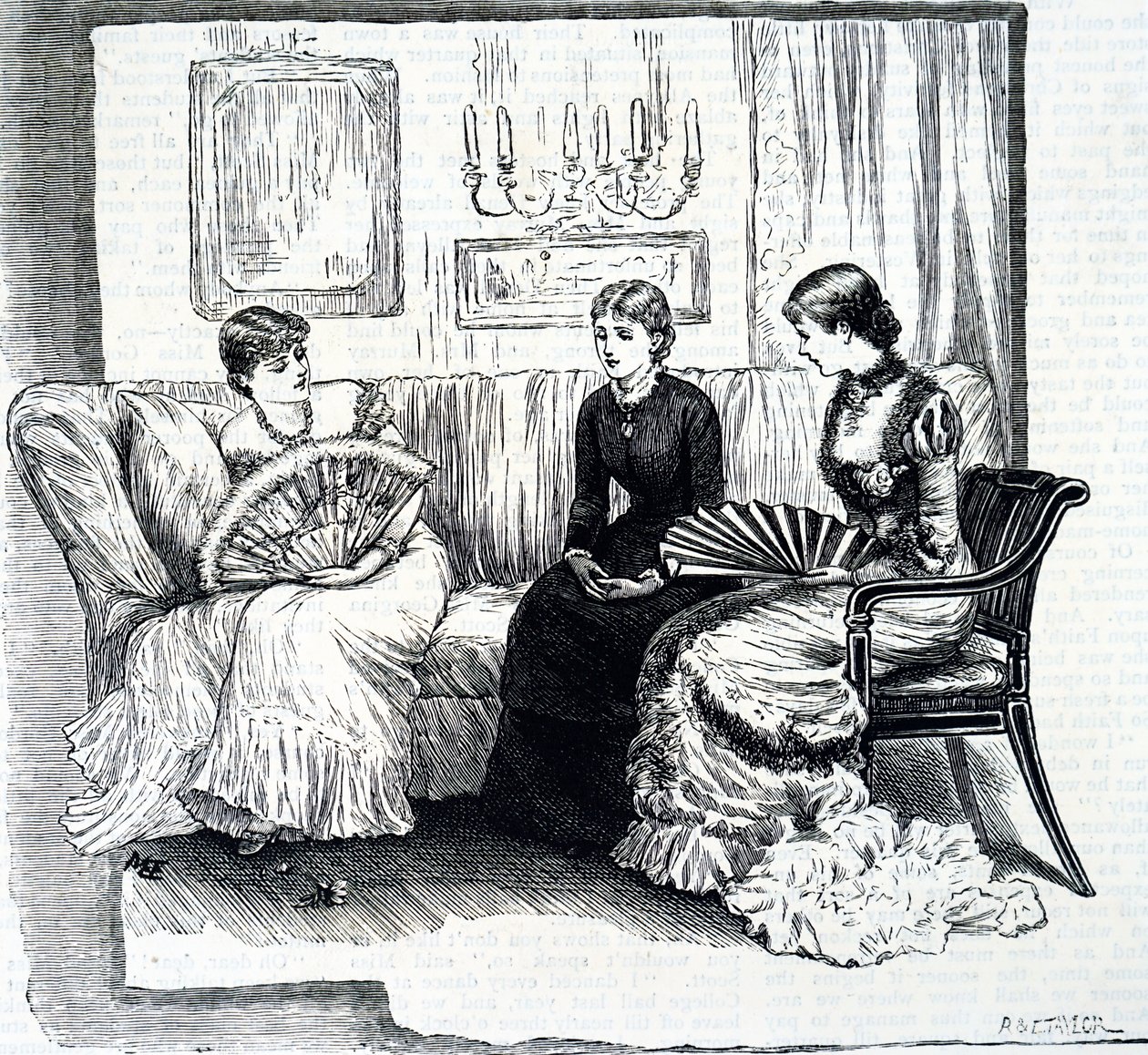 Dames avec des éventails - Mary Ellen Edwards