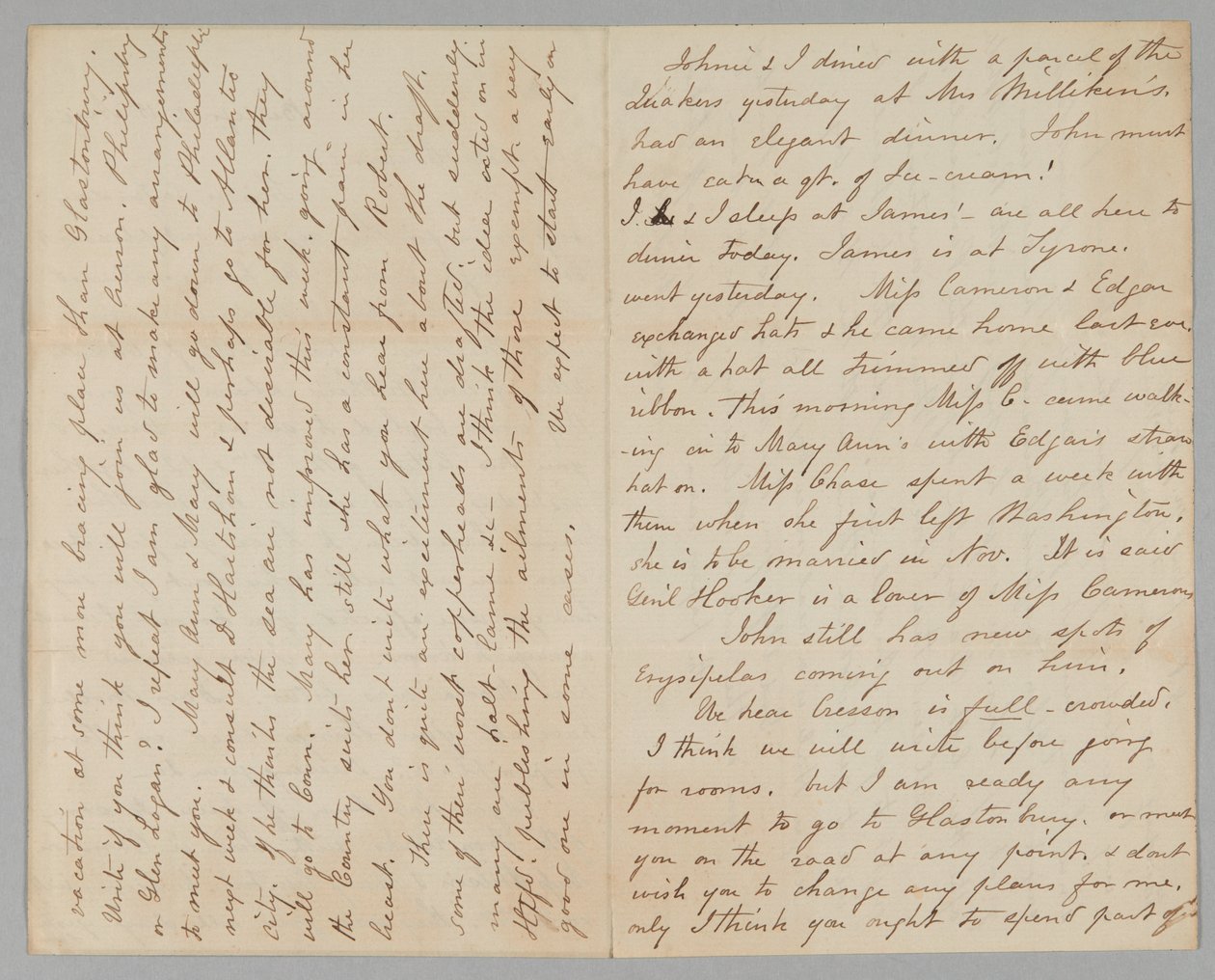 Lettre de Mary Jane Hale Welles à Gideon Welles, 15 août 1863 - Mary Hale