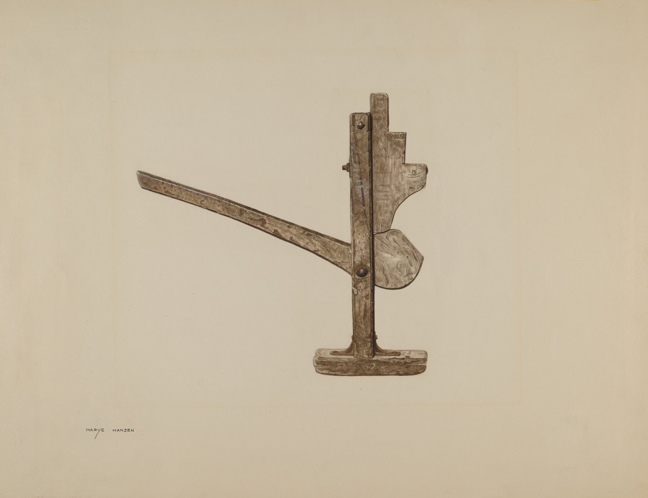 Cric de chariot, vers 1939 - Mary Hansen