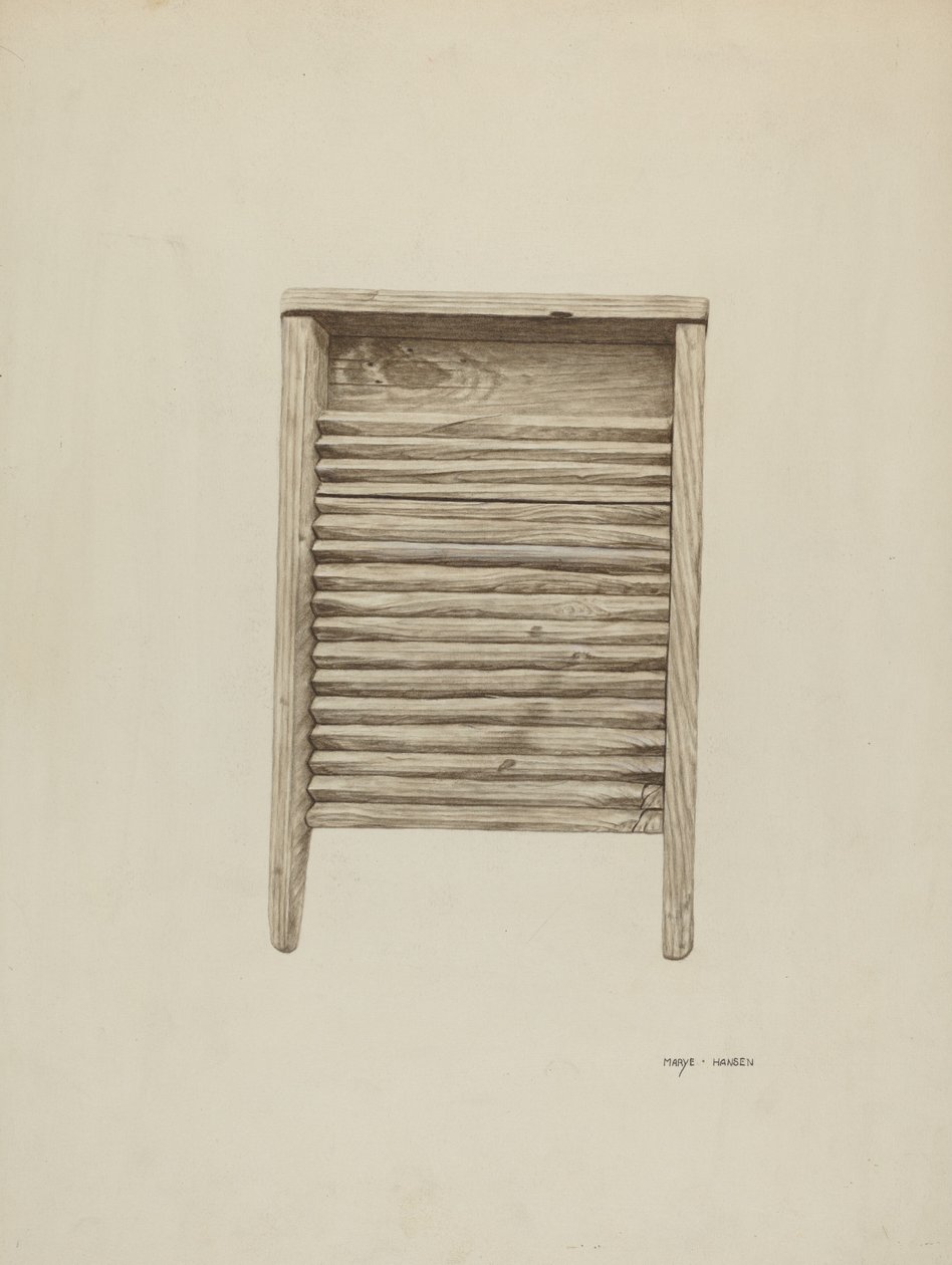Planche à laver, vers 1940 - Mary Hansen