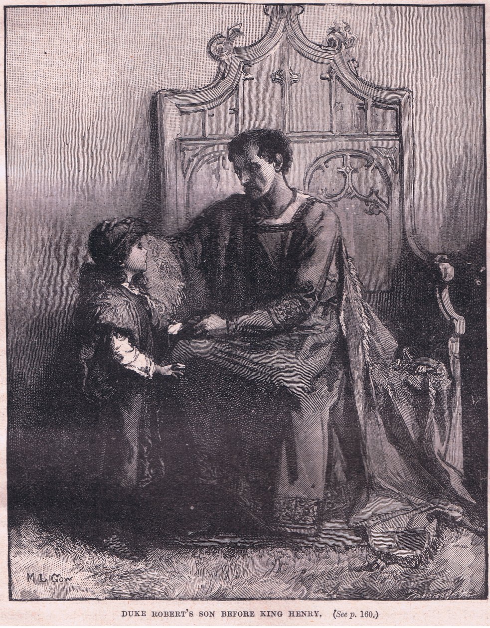 Le fils du duc Robert devant le roi Henri en 1106 - Mary L. Gow