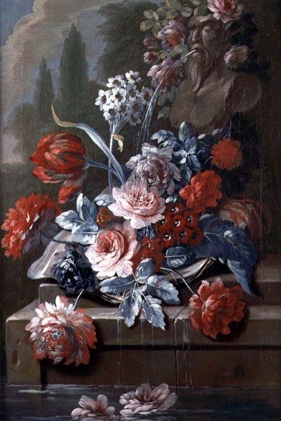 Nature morte de fleurs près d
