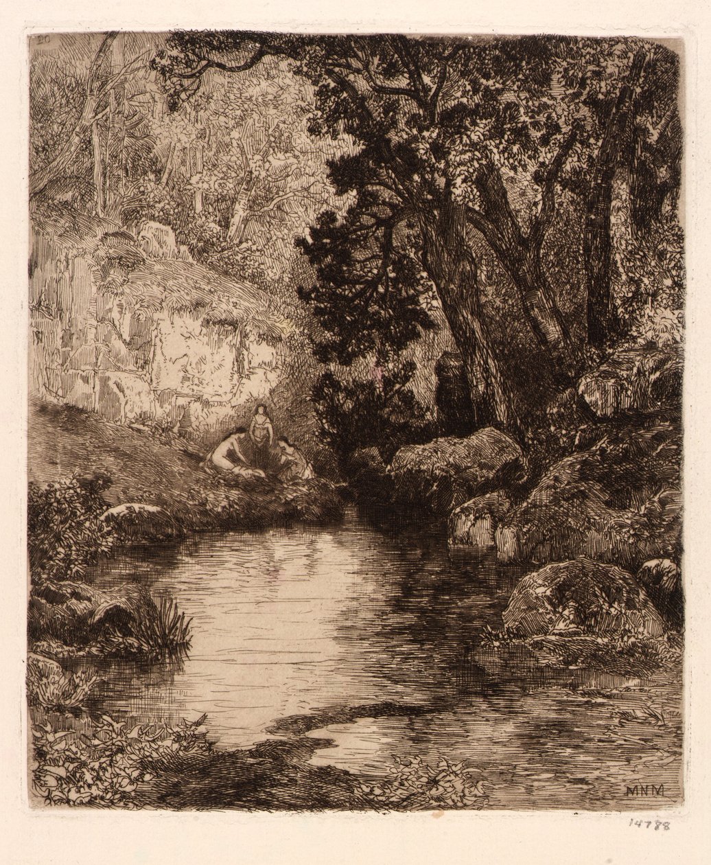 (Trois jeunes filles à la rivière) - Mary Nimmo Moran
