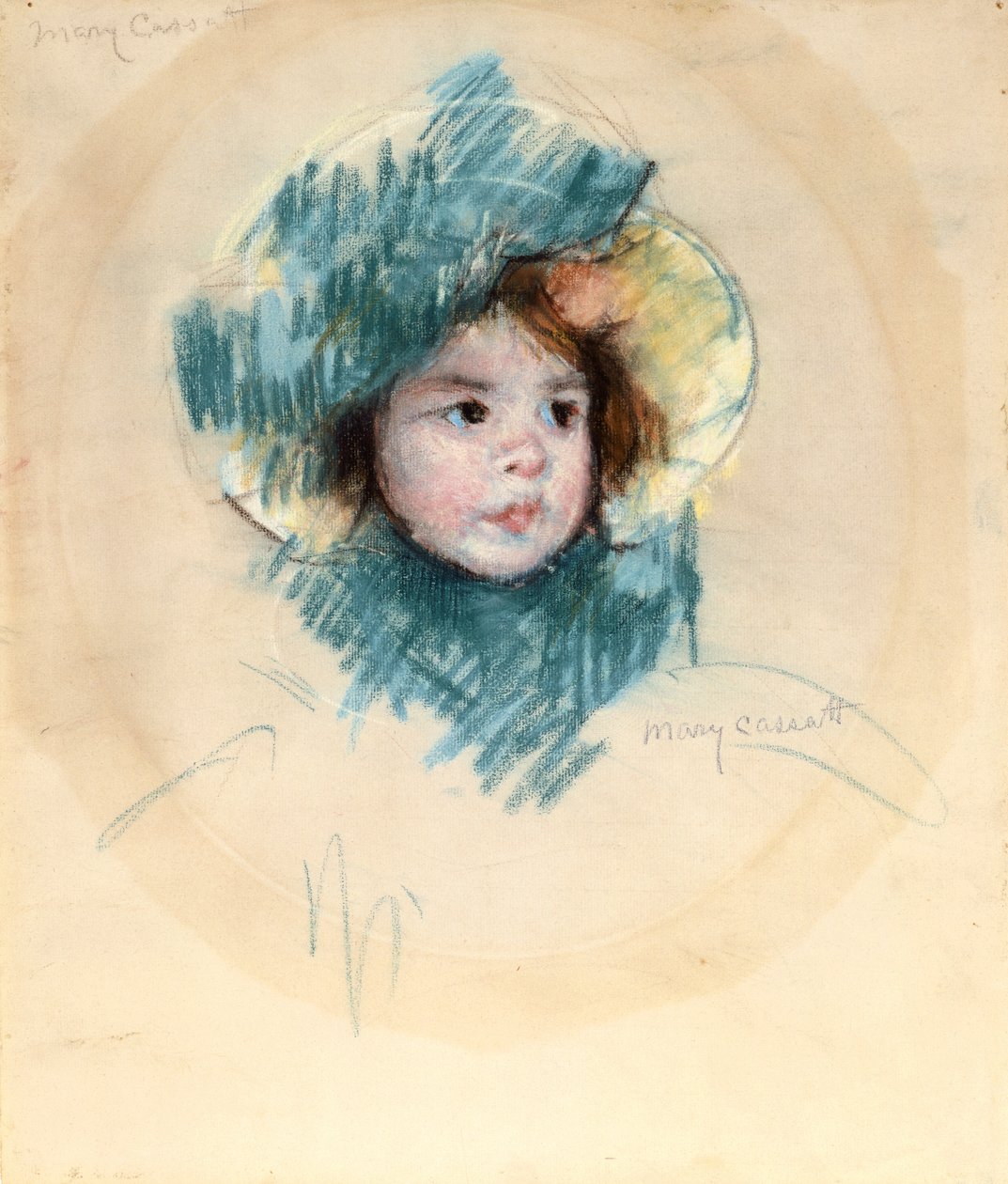 Tête de Margot - Mary Stevenson Cassatt
