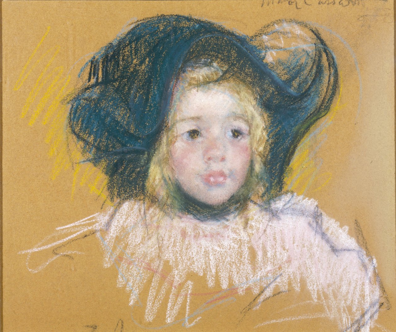 Petite fille au grand chapeau, vers 1904 (pastel sur papier) - Mary Stevenson Cassatt