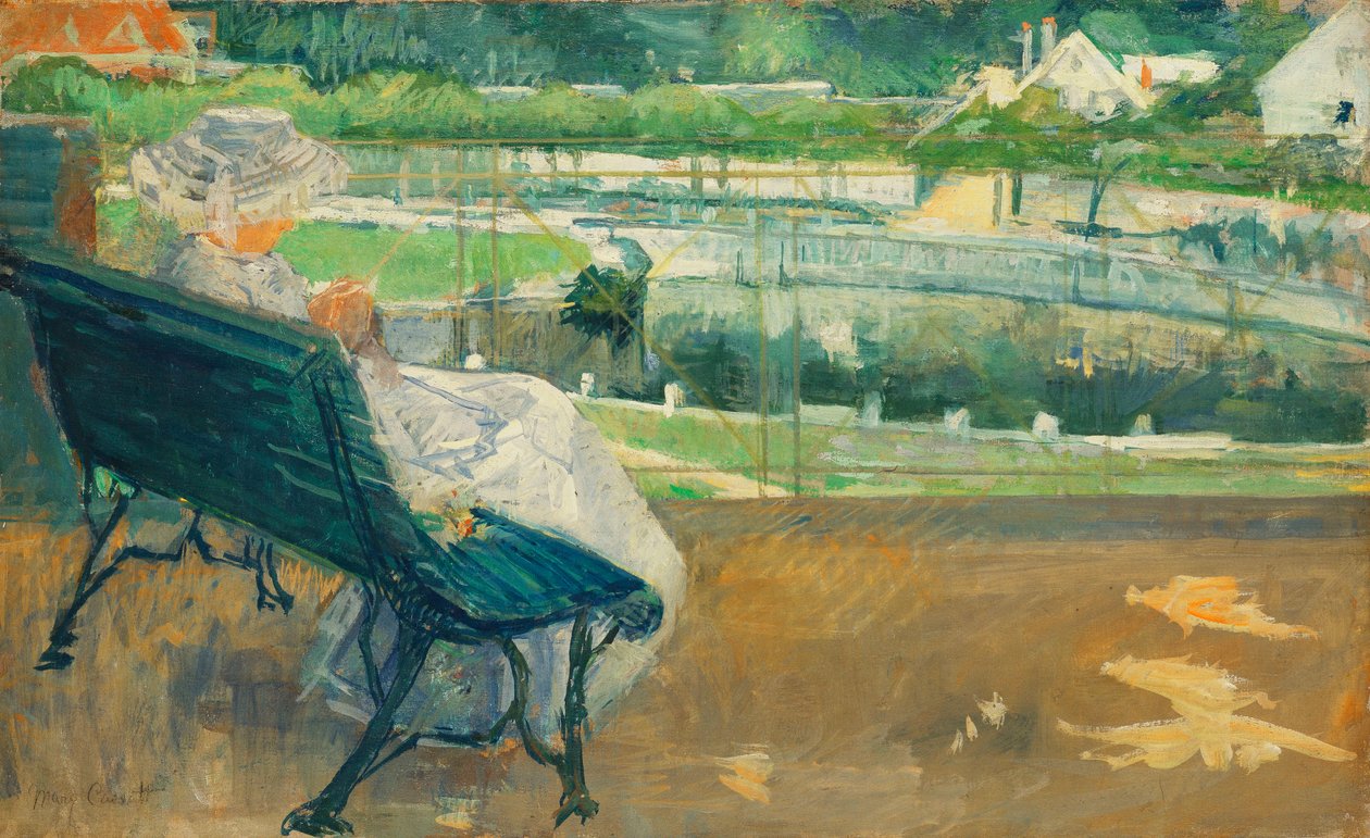 Lydia assise sur un porche, crochetant, c.1881 - Mary Cassatt
