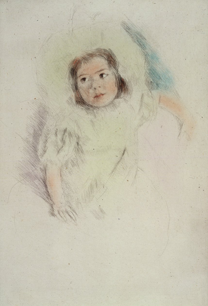 Margot portant un bonnet - Mary Stevenson Cassatt