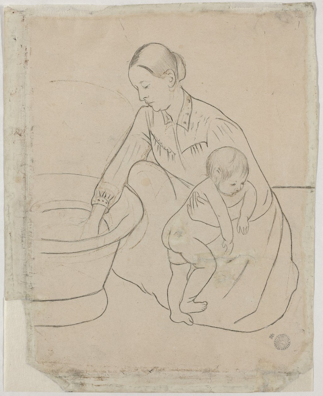 Le bain [verso] - Mary Stevenson Cassatt