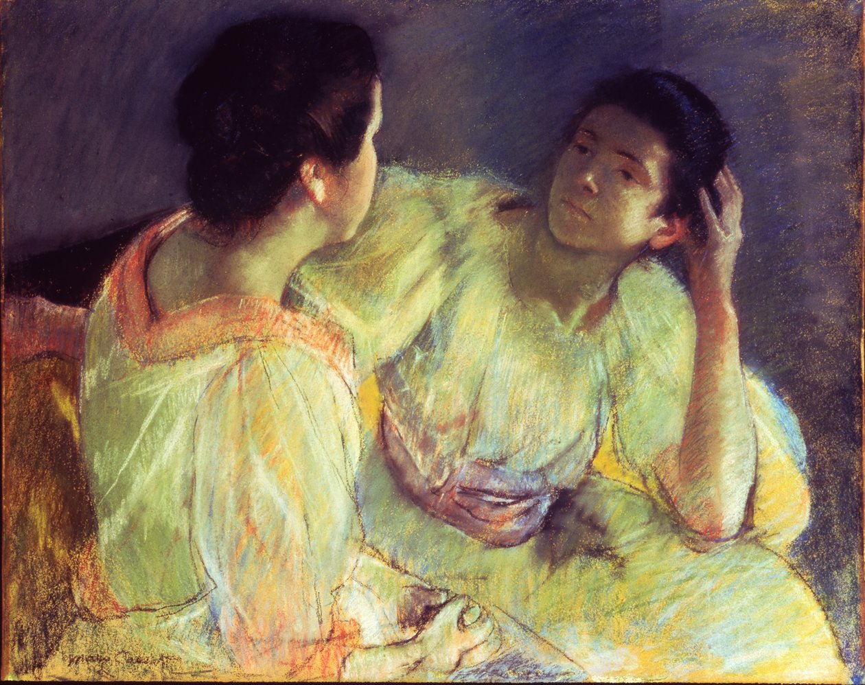 La Conversation, vers 1896 - Mary Stevenson Cassatt