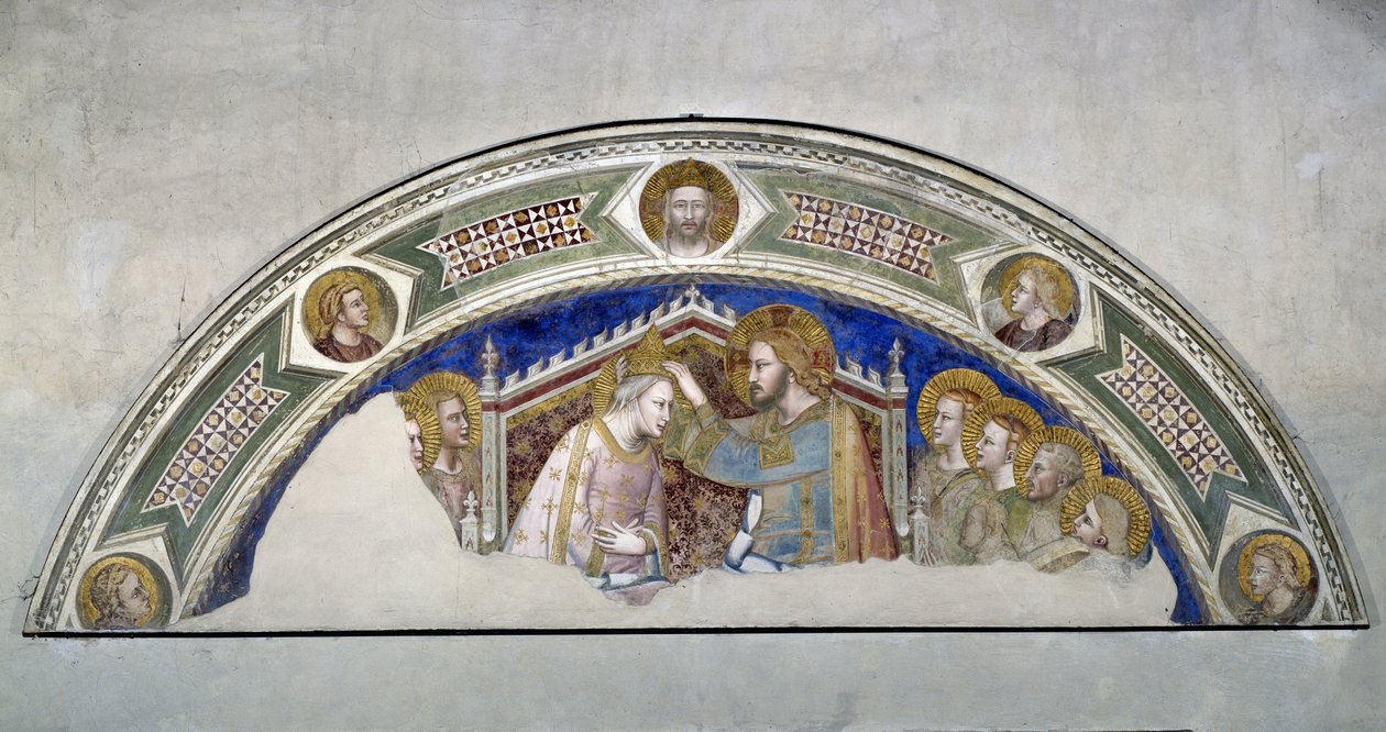 Couronnement de la Vierge. Peinture de Maso di Banco (actif entre 1335 - 1346) - Maso di Banco