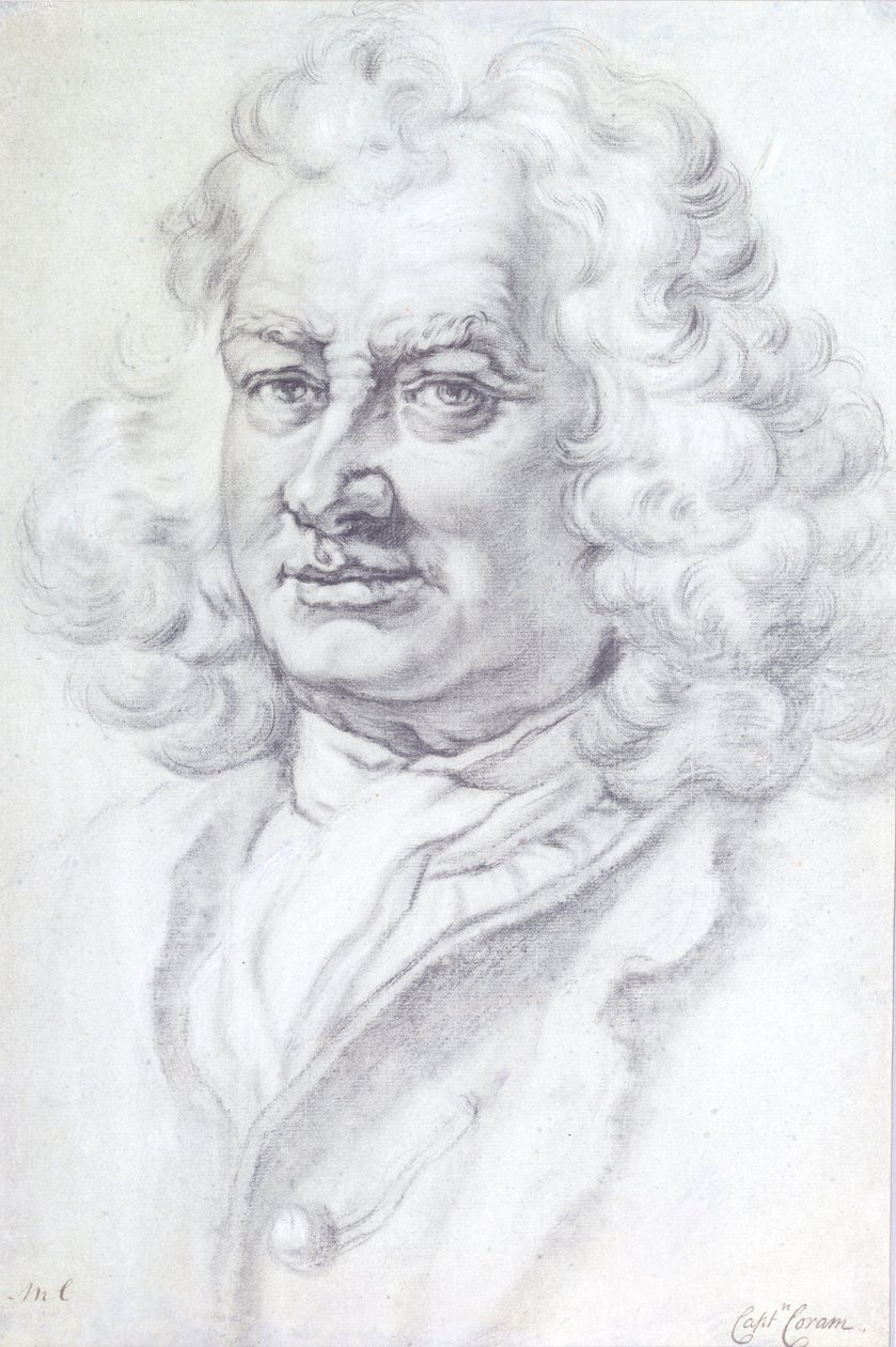 Portrait du capitaine Thomas Coram (c.1668-1751), 1768 - Mason Chamberlin
