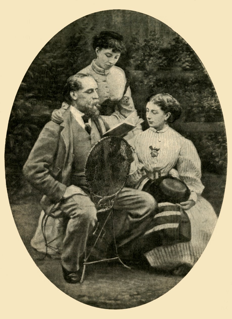 Charles Dickens lisant à ses filles, 1865, 1910 - Mason and Co.
