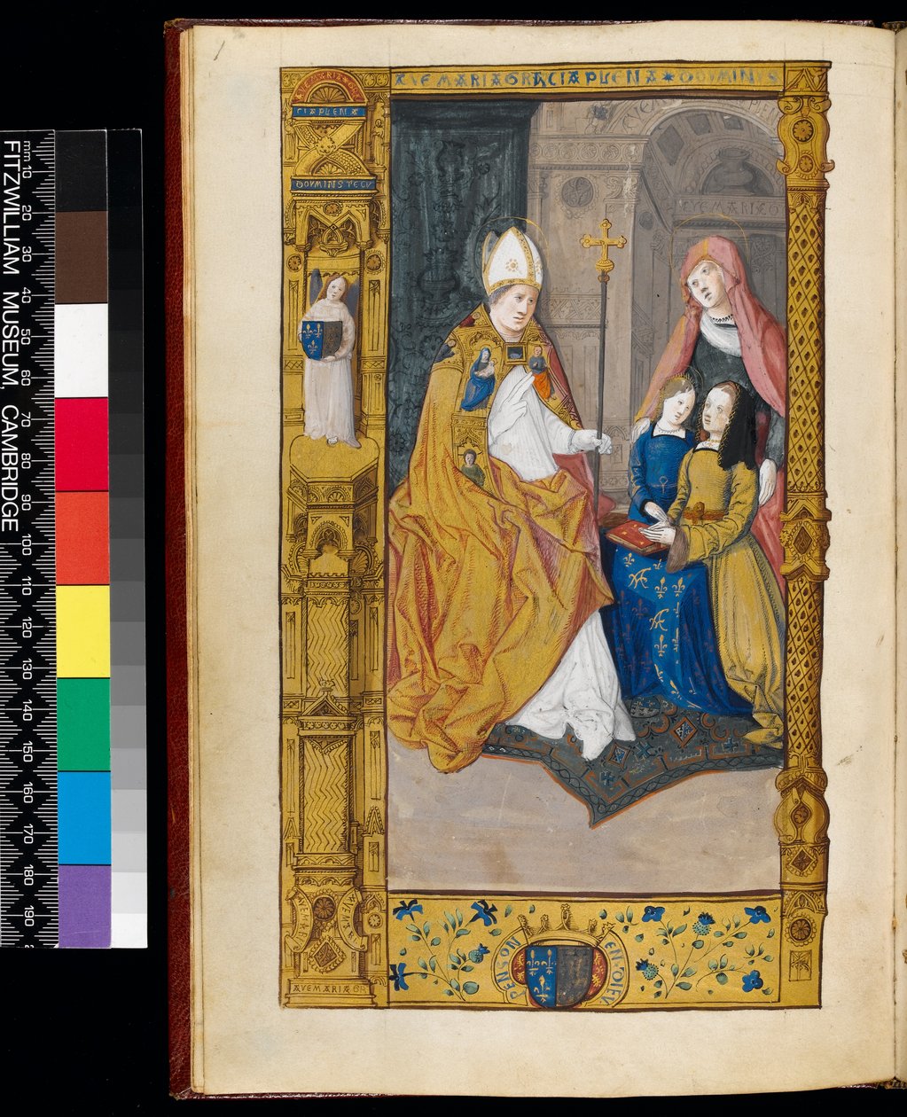 Ms 159, fol 2v Anne de Bretagne présentée à Saint Claude, du 