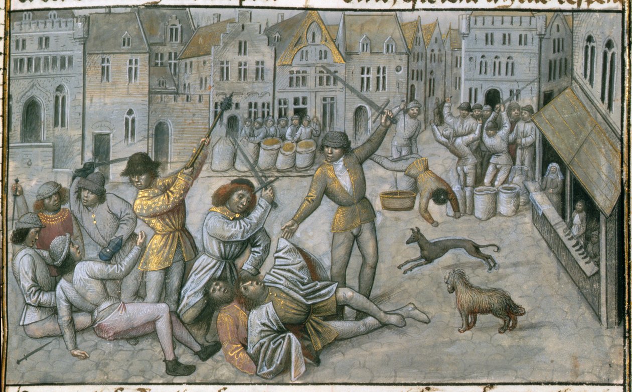 La famille Artevelde. Combats de rue à Gand (détail) - Master of Mary of Burgundy