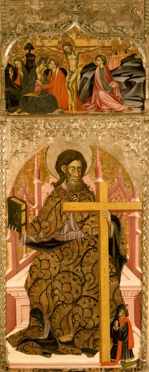 Saint Philippe et un donateur surmontés par la Crucifixion - Master of Retascón