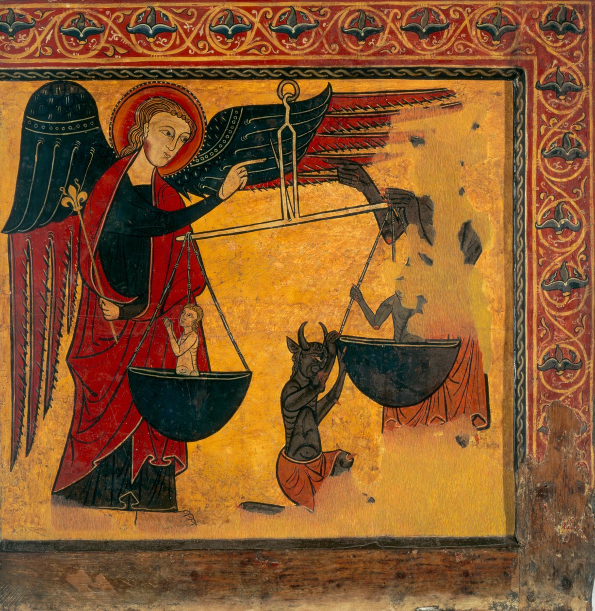 Saint Michel pesant les âmes - Master of Soriguerola