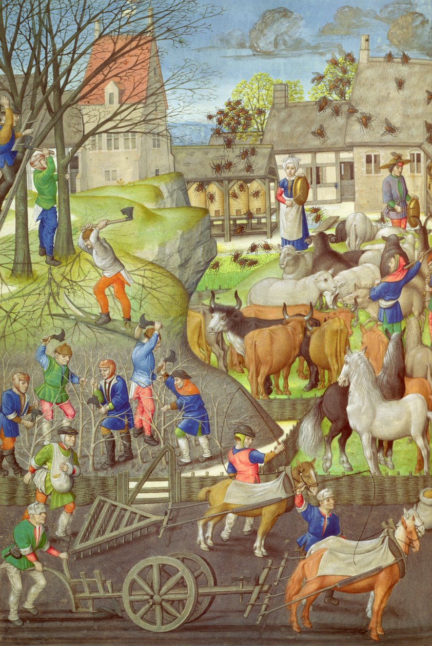 Ms 311, fol.41v Illustration des Géorgiques de Virgile, vers 1500 - Master of the Prayer Books