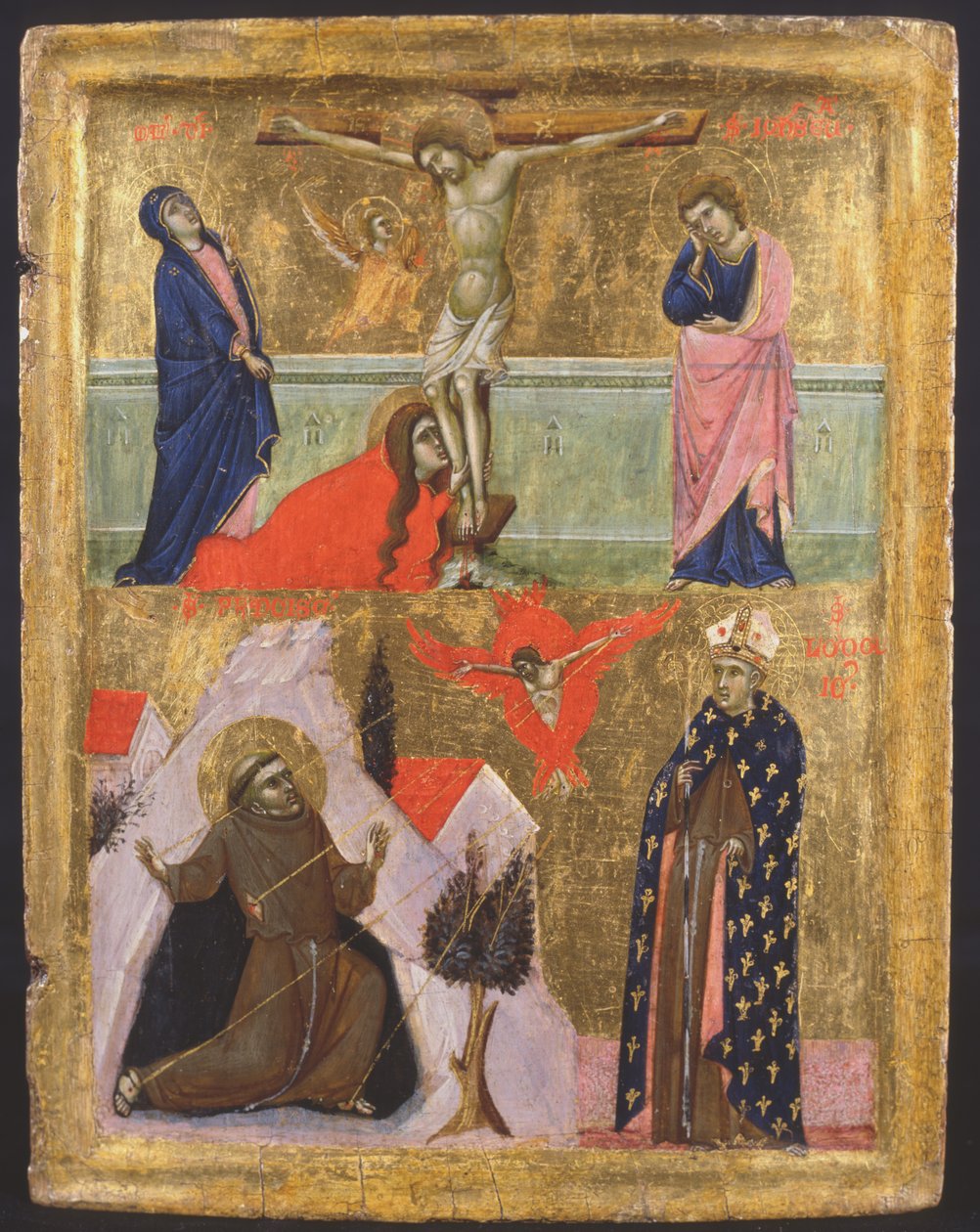 Crucifixion et les stigmates de Saint François d