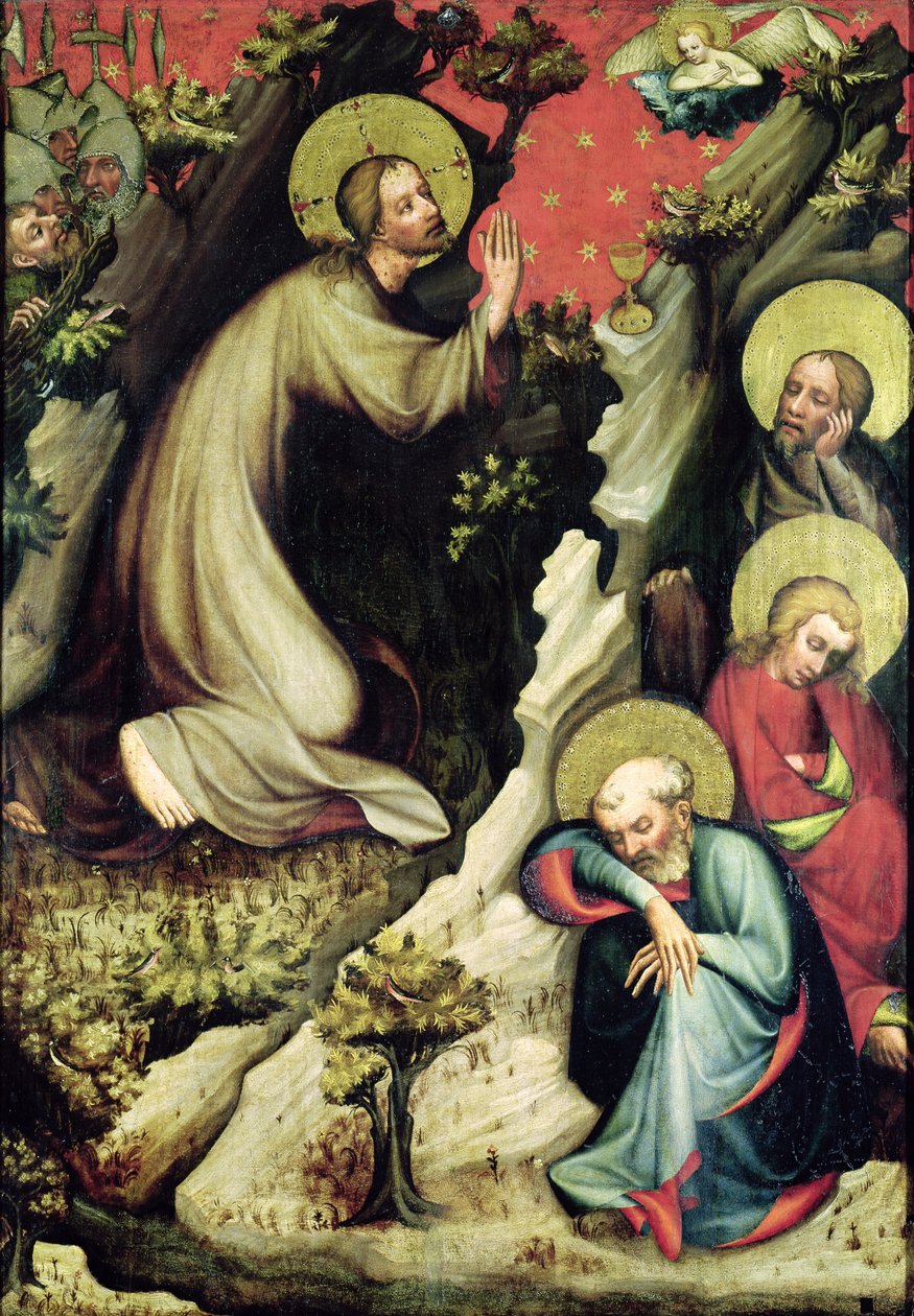 Jésus au Jardin de Gethsémani, du Retable de Trebon, vers 1380 - Master of the Trebon Altarpiece