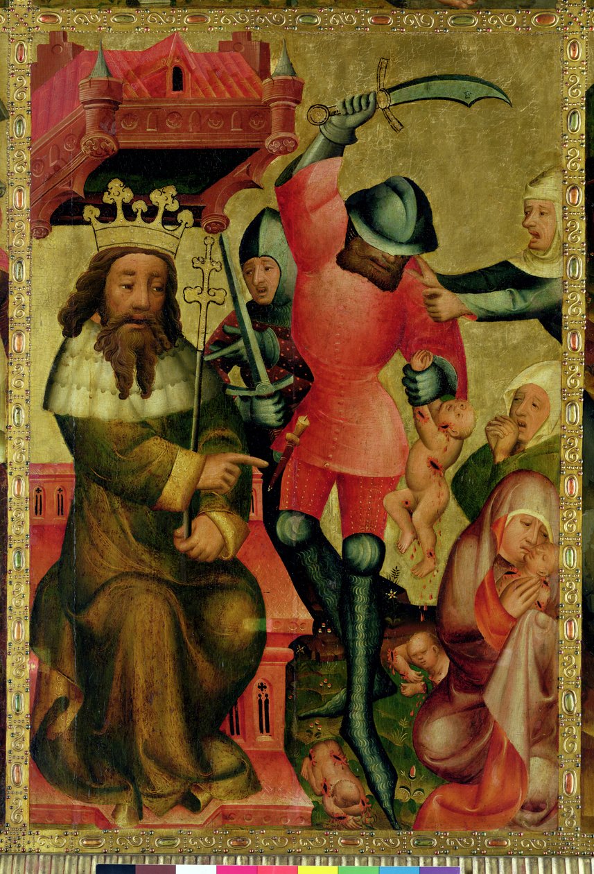 Le Massacre des Innocents, détail du Retable de Grabow - Master Bertram of Minden