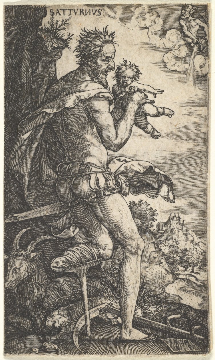 Saturne des Dieux qui président aux planètes, 1525 - Master I.B.