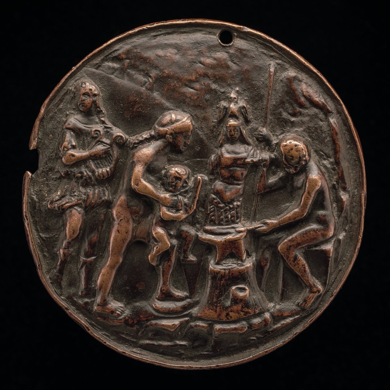 Apollon, Vénus, Mars et Vulcain, vers 1500 - Master M.C.