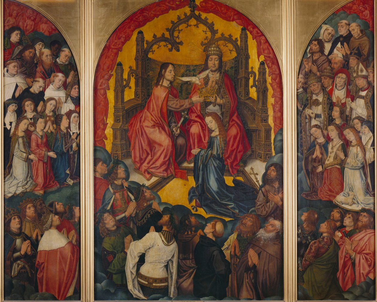 Triptyque : Le couronnement de la Vierge - Master of 1499