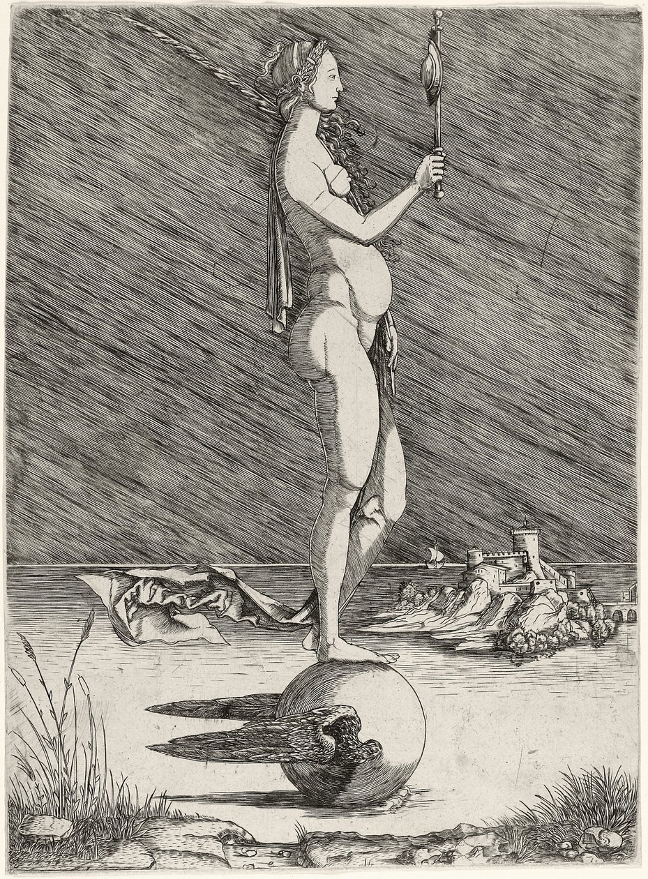 Fortune naviguant sur un globe ailé, vers 1510-15 - Master of 1515