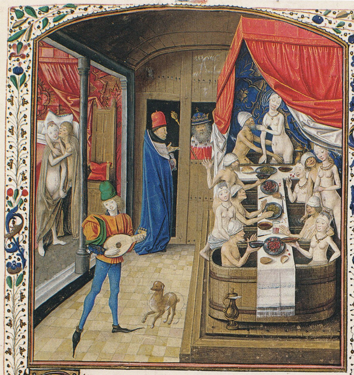 Un bain public. De Facta et dicta memorabilia par Valerius Maximus, vers 1470 - Master of Anthony of Burgundy