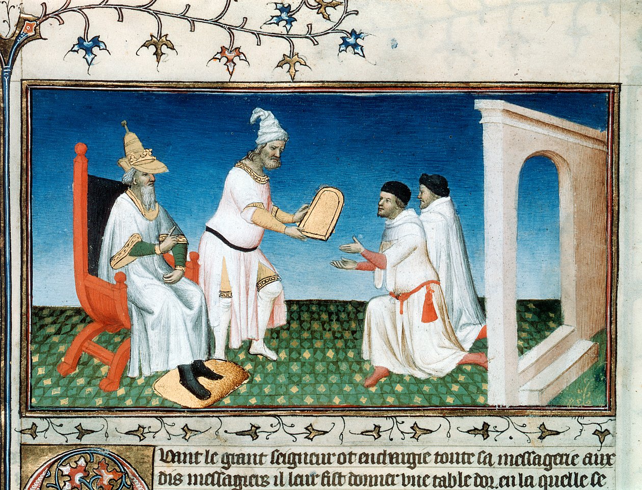 Kublai Khan donne leur passeport aux Polos, vers 1280, début du 15ème siècle - Master of Boucicaut