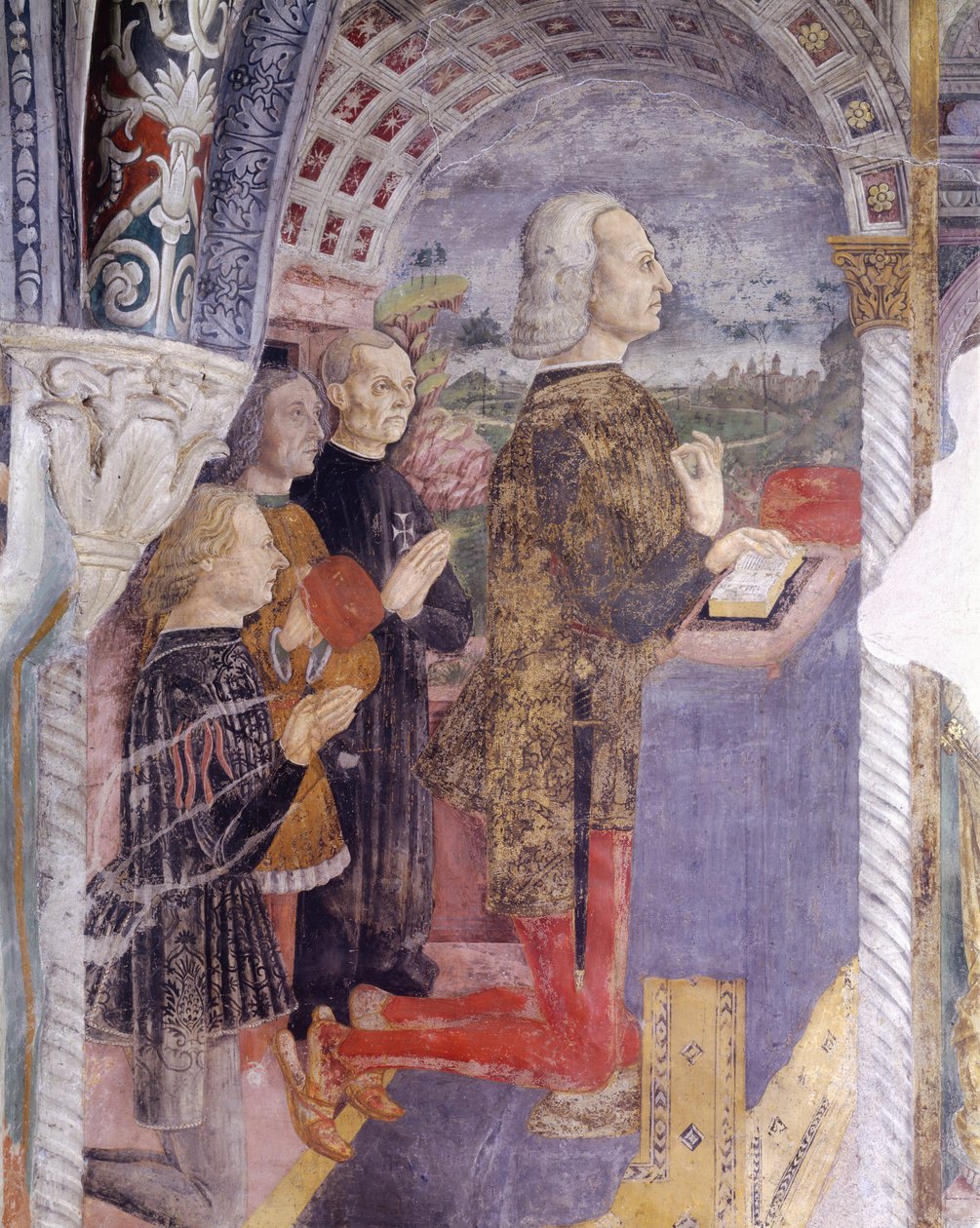 Italie, Région du Piémont, Serralunga di Crea, fresque dans la chapelle de la Basilique de Santa Maria Assunta - Master of Crea