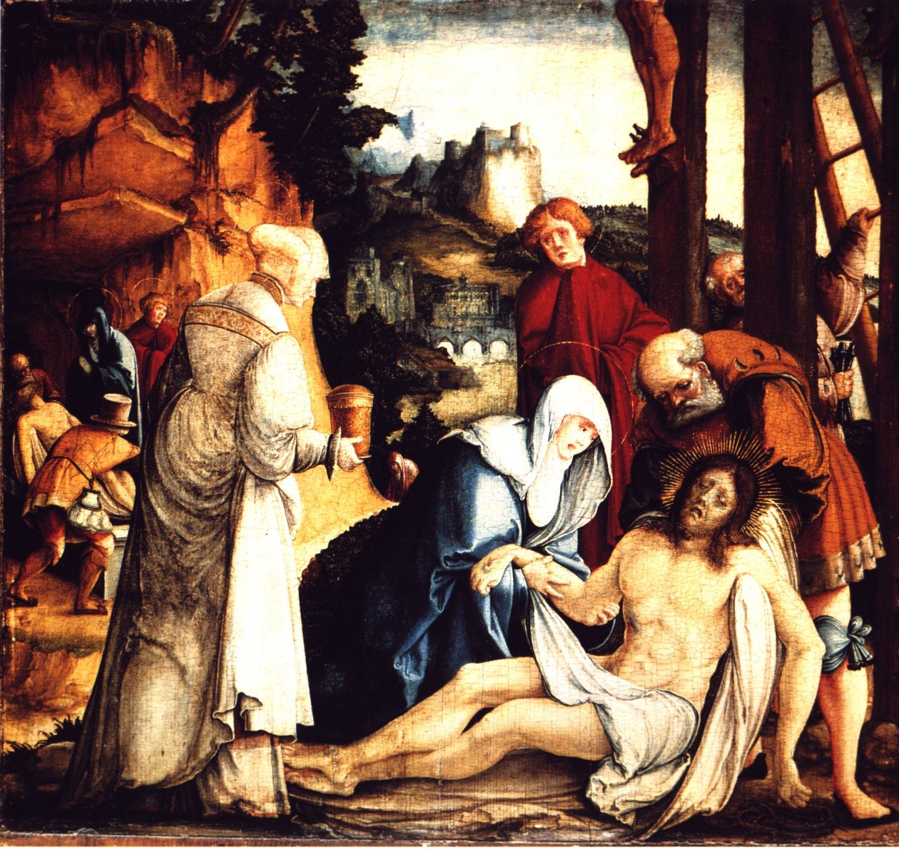 French : Les Lamentations et la mise au tombeau du Christ Les Lamentations et la mise au tombeau du Christ - Master of Messkirch