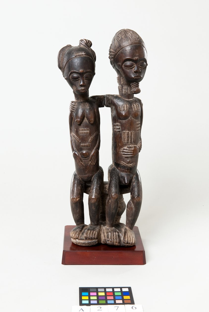 Couple assis, vers 1885-99 (bois) - Master of the Barnes Couple