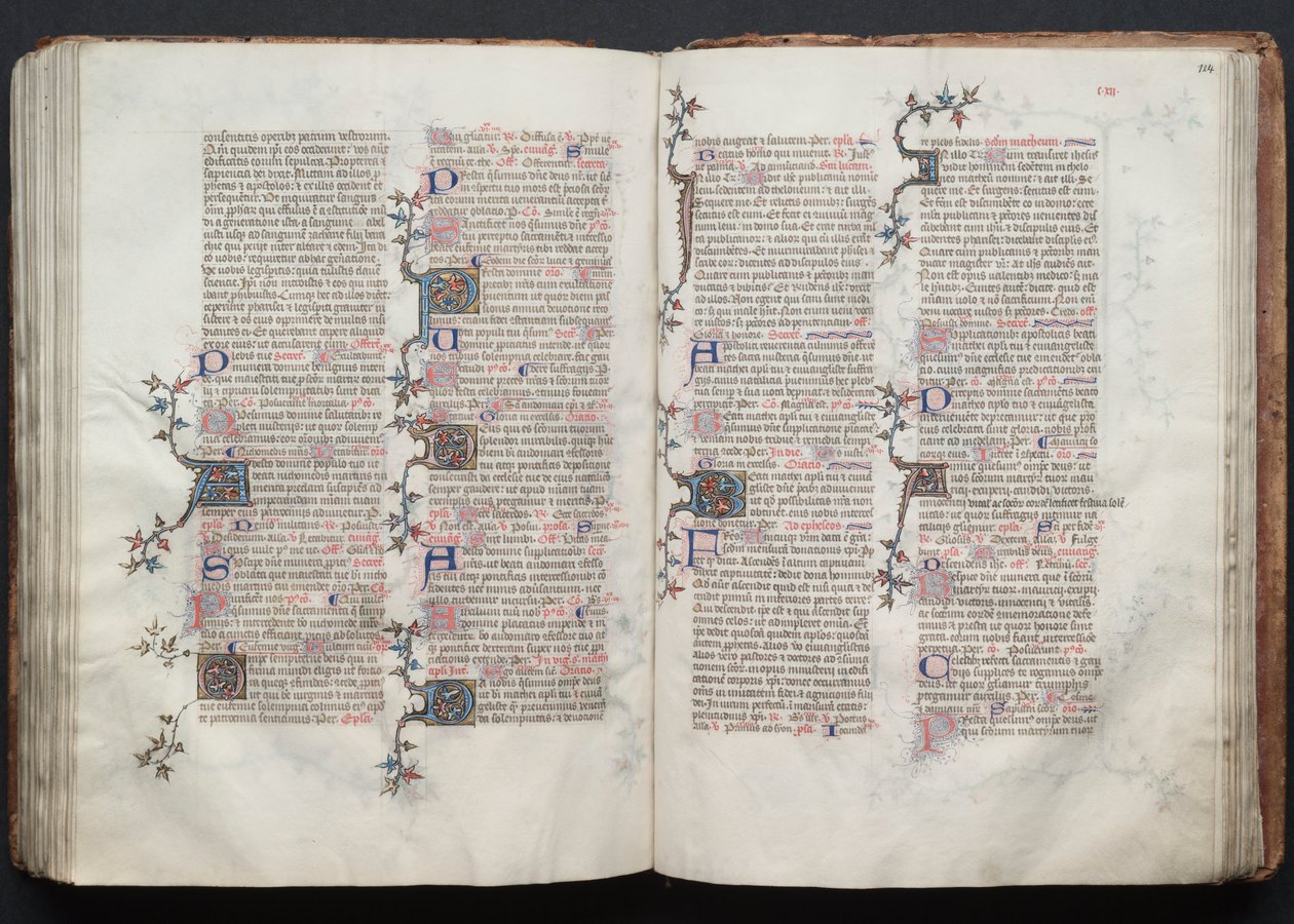 Le Missel de Gotha : Fol. 124r, Texte - Master of the Boqueteaux