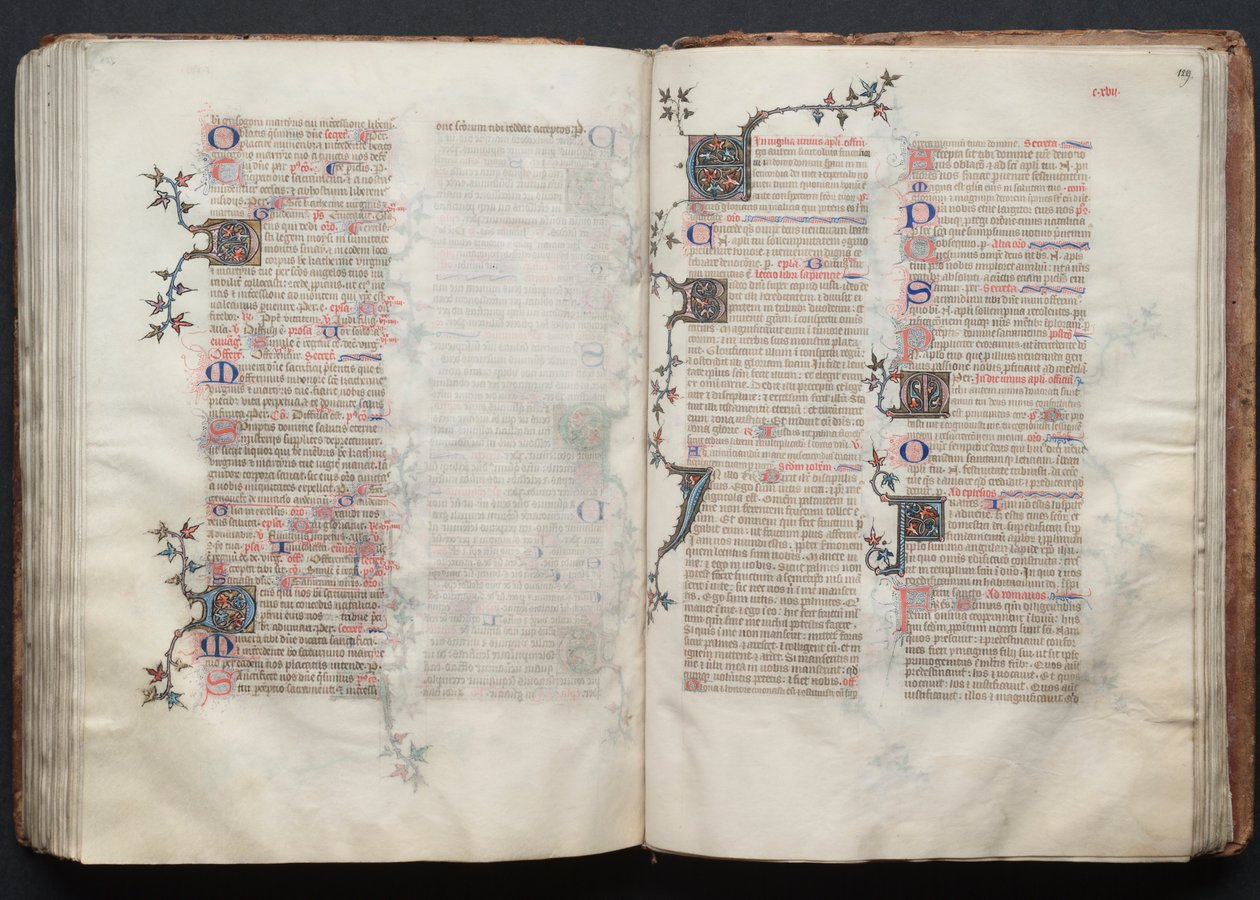 Le Missel de Gotha : Fol. 128v, Texte - Master of the Boqueteaux