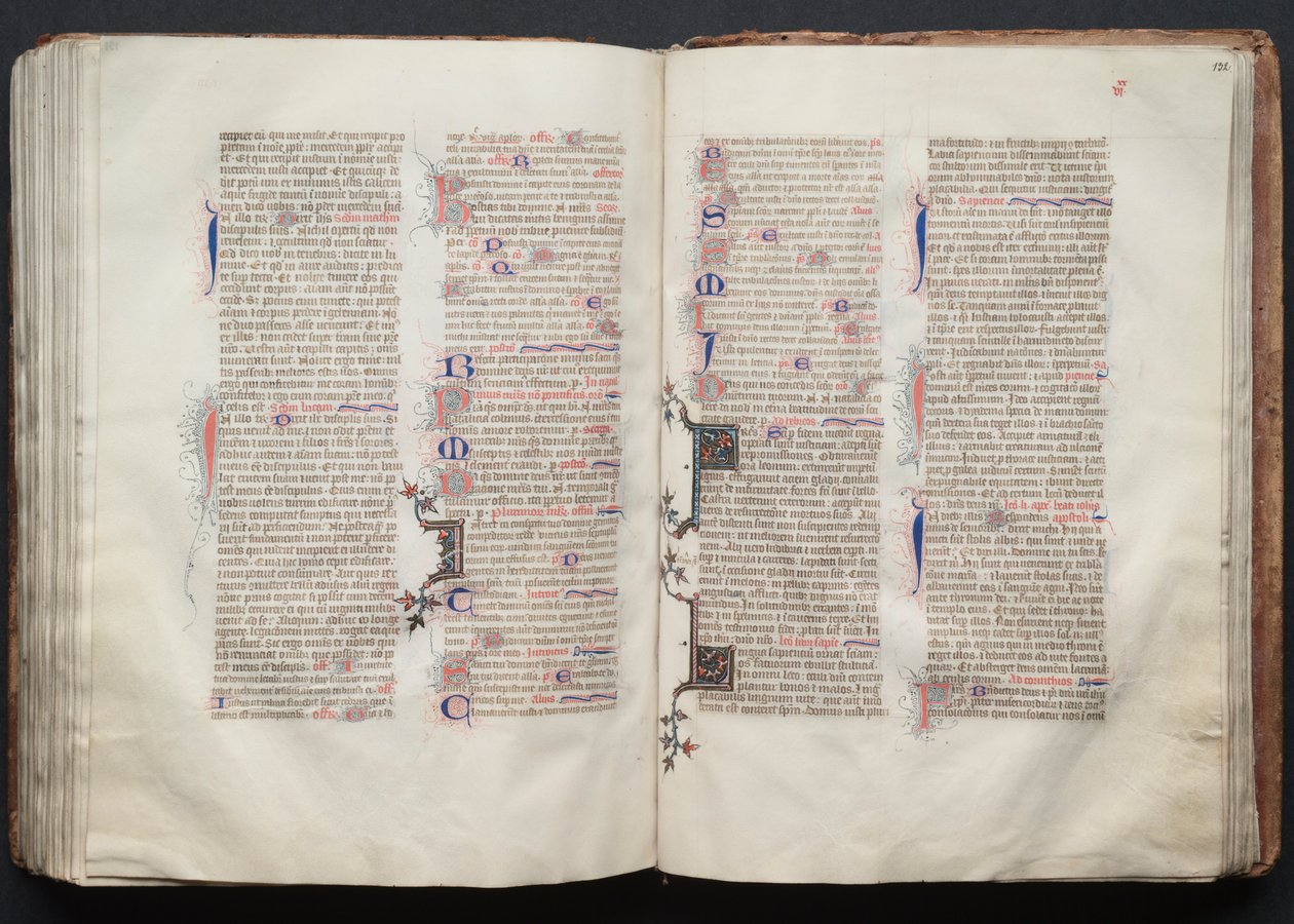 Le Missel de Gotha: Fol. 131v, Texte, vers 1375 - Master of the Boqueteaux