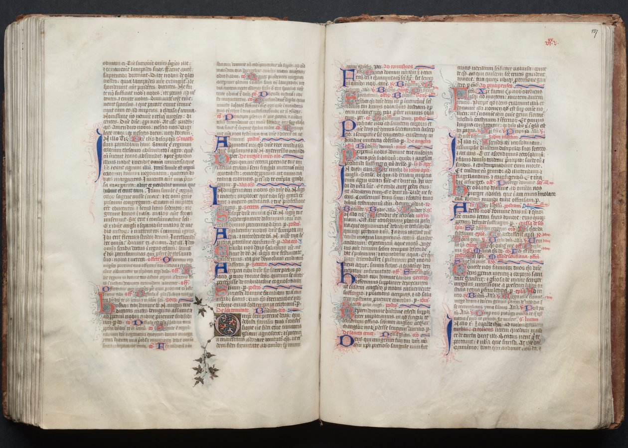 Le Missel de Gotha : Fol. 136v, Texte - Master of the Boqueteaux