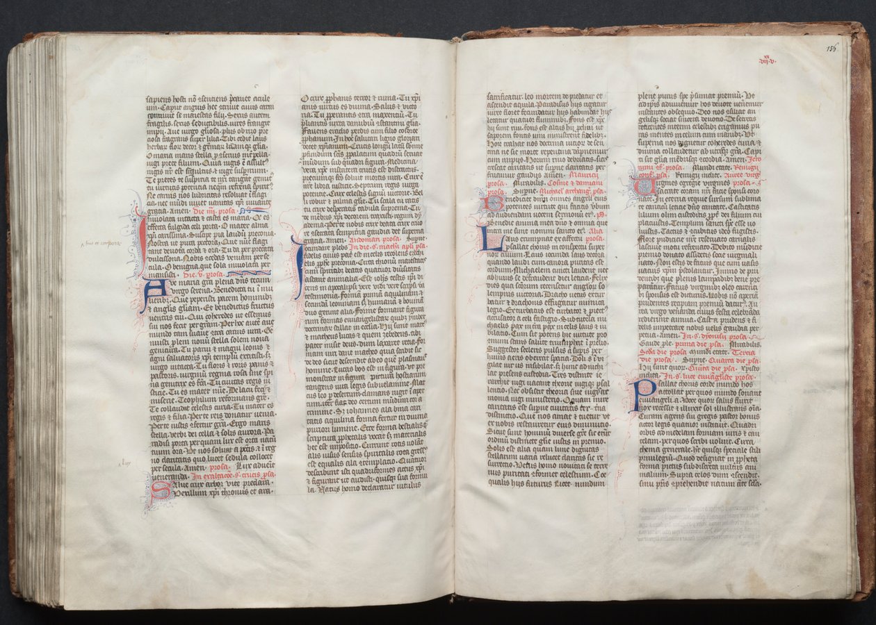 Le Missel de Gotha : Fol. 155v, Texte - Master of the Boqueteaux