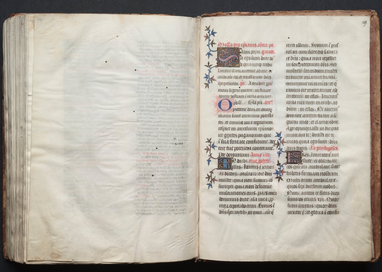 Le Missel de Gotha : Fol. 159r, Texte, vers 1375 - Master of the Boqueteaux