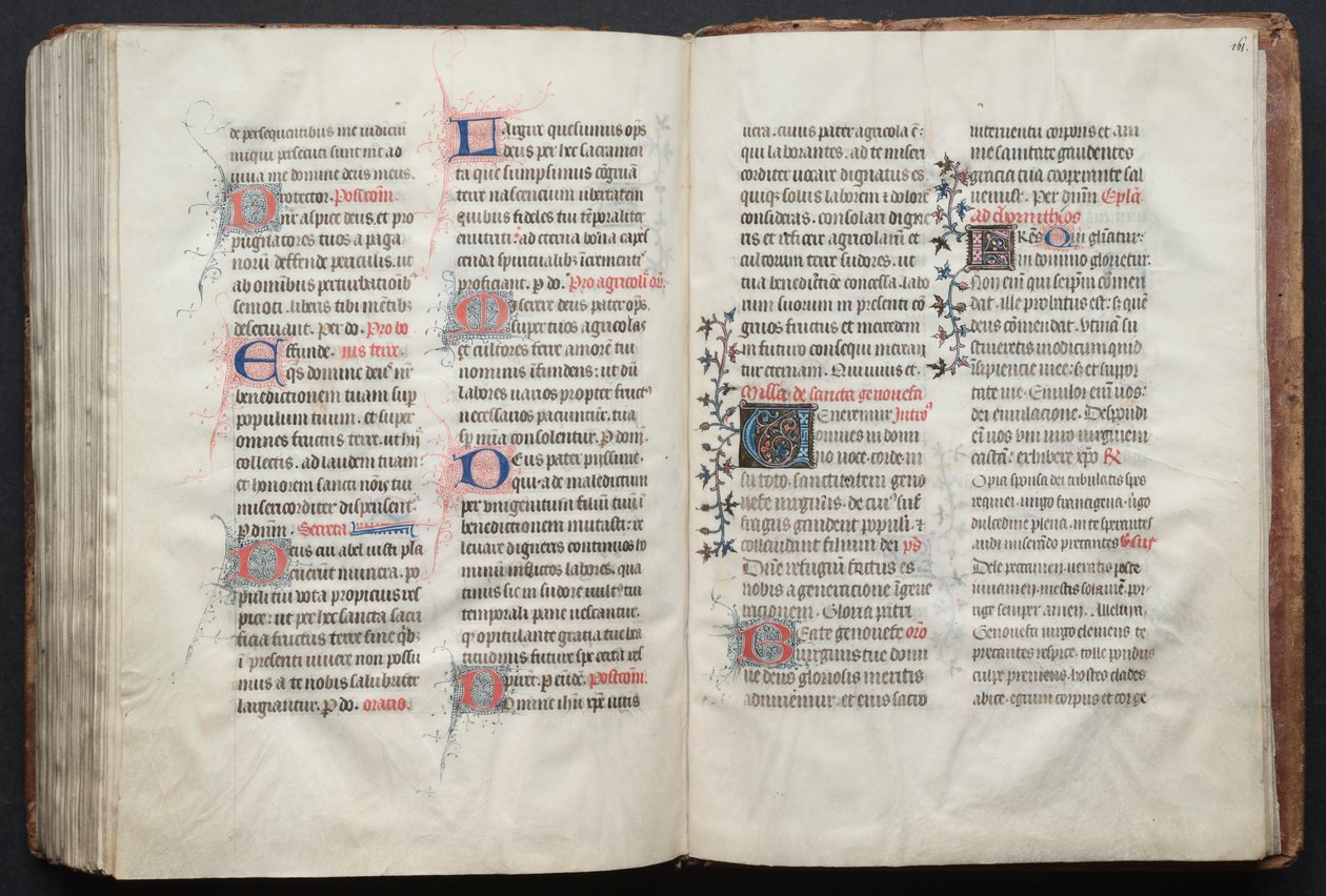Le Missel de Gotha : Fol. 160v, Texte, c. 1375 - Master of the Boqueteaux