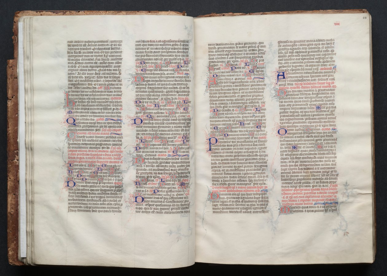 Le Missel de Gotha : Fol. 24r, Texte, vers 1375 - Master of the Boqueteaux