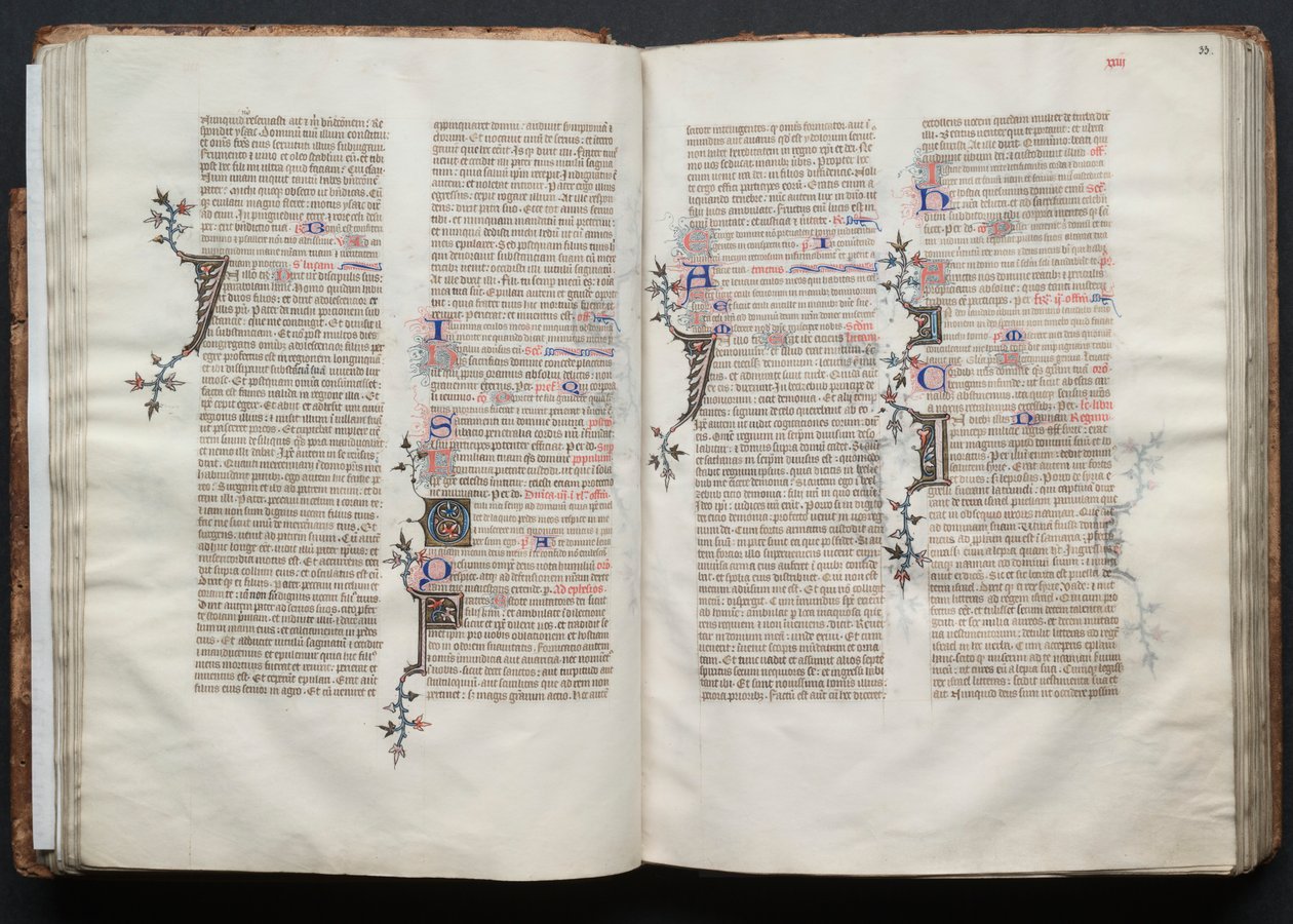 Le Missel de Gotha : Fol. 33r, Texte, vers 1375 - Master of the Boqueteaux