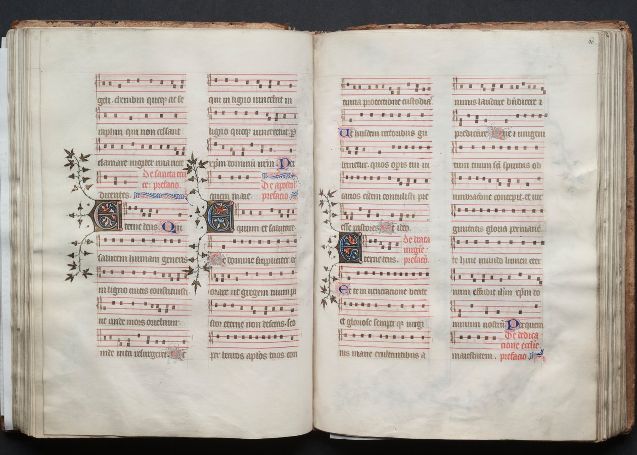 Le Missel de Gotha : Fol. 60r, Texte, vers 1375 - Master of the Boqueteaux