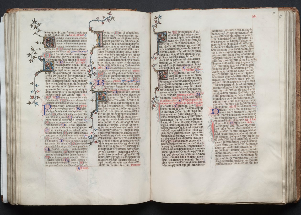 Le Missel de Gotha : Fol. 78r, Texte, vers 1375 - Master of the Boqueteaux